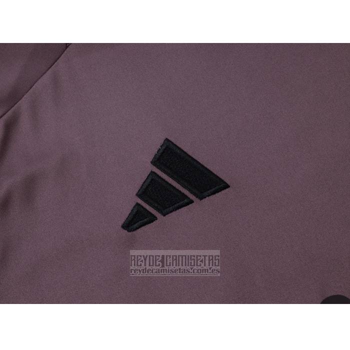 Chandal del Arsenal Manga Corta 2024-2025 Gris Purpura - Pantalon Corto